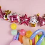 Шар Гирлянда (42''/107 см) Фигура, Праздничный микс, Розовый, 2 шт. в уп., 19941