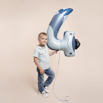 Шар (34''/86 см) Цифра, 4 Акула, 1 шт. в уп., 854-P