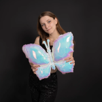 Шар (26''/66 см) Фигура, Бабочка (надув воздухом), Жемчужный, Хамелеон, 1 шт. в уп., 24988