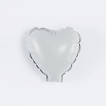 Шар с клапаном (5''/13 см) Микро-сердце, Белый, 1 шт., 27231