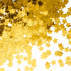 Конфетти фольга Звезда, Золото, Металлик, 1,5 см, 50 г., 6015204