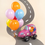 Шар (29''/74 см) Фигура 3D, Три Кота, Карамелька в машинке, 1 шт. в уп., 401136