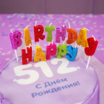 Свечи Буквы С Днем Рождения, Яркий глиттер, Ассорти, с блестками, 2,5 см, 1 шт. с держат., 802670