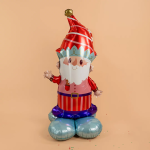 Шар 3D (48''/122 см) Фигура на подставке, Новогодний гном, 1 шт. в уп., 24386