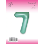 Шар (40''/102 см) Цифра, 7 Slim, Тиффани, Сатин, 1 шт. в уп., B901917STU