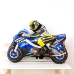 Шар (31''/79 см) Фигура, Мотоцикл, Синий, 1 шт., 901663A