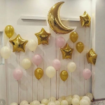 Шар (35''/89 см) Фигура, Полумесяц, Золото, 1 шт., 901555O