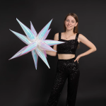 Шар 3D (26''/66 см) Звезда, Составная, Жемчужный, Хамелеон, 1 шт. в уп., 24917