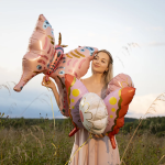 Шар (36''/91 см) Фигура, Бабочка, Розовый, 1 шт., 23514