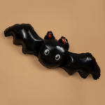 Шар (34''/86 см) Фигура, Летучая мышь (надув воздухом), Черный, 1 шт., 25006