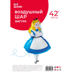 Шар (42''/107 см) Фигура, Девочка Алиса, 1 шт. в уп., 24481