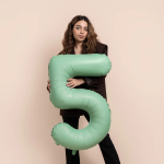 Шар (40''/102 см) Цифра, 5 Slim, Мятный, Матовый, 1 шт. в уп., B901915MM