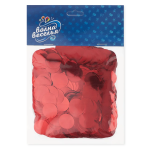 Конфетти фольга Круг, Красный, Металлик, 2 см, 50 г., 6015425