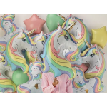 Шар (32''/81 см) Фигура, Голова, Нежный Единорог, 1 шт. в уп., G72031-P