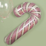 Шар (39''/99 см) Фигура, Леденец трость, Розовый, 1 шт., 901844RS