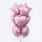 Шар (18''/46 см) Сердце, Розовый, Макарунс, 1 шт., 201500RS