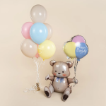 Шар (30''/76 см) Фигура 3D, Мишка на День Рождения, 1 шт. в уп., 26731