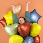 Шар (18''/46 см) Сердце, Белый песок, Сатин, 1 шт., 180000SNU