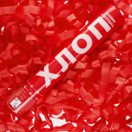 Пневмохлопушка (12/30 см), Хлопни, Серпантин тишью, Красный, 1 шт., 723030