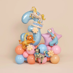 Шар с клапаном (17''/43 см) Мини-фигура, Цирк, Веселый тюлень, 1 шт., 26773