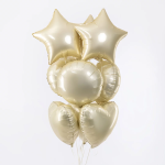 Шар (18''/46 см) Сердце, Золото, Сатин, 1 шт., 201500SPG