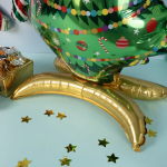 Шар 3D (32''/81 см) Фигура на подставке, Новогодняя елочка, Ярко-зеленый, 1 шт. в уп., 25318-P