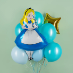 Шар (42''/107 см) Фигура, Девочка Алиса, 1 шт. в уп., 24481