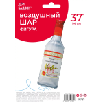 Шар (37''/94 см) Фигура, Бутылка, Водка для настоящих мужчин, 1 шт. в уп., 27276