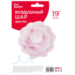 Шар (19''/48 см) Цветок, Камелия, Розовый, 1 шт. в уп., 27562P