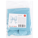 Шар с клапаном (21''/53 см) Фигура, Бант (надув воздухом), Голубой, Сатин, 5 шт. в уп. (цв.этик.), 27327S5