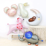 Шар (34''/86 см) Фигура, Полумесяц с медвежонком, 1 шт. в уп., 23553P