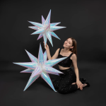 Шар 3D (26''/66 см) Звезда, Составная, Жемчужный, Хамелеон, 1 шт. в уп., 24917