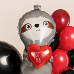 Шар 3D (64''/163 см) Ходячая Фигура, Ленивец с сердечком, 1 шт. в уп., 25079-P