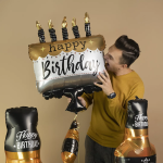 Шар (28''/71 см) Фигура, Торт на День Рождения, Сатин, 1 шт. в уп., 25281-P