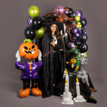 Шар 3D (61''/155 см) Фигура на подставке, Джек Тыква, 1 шт. в уп., 27067