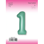 Шар (40''/102 см) Цифра, 1 Slim, Тиффани, Сатин, 1 шт. в уп., B901911STU