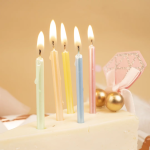 Свечи Нежный микс, Перламутр, 0,5*6 + 2 см, 10 шт. с держат., 803018