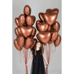 Шар (19''/48 см) Сердце, Терракота, Бохо, 1 шт., 228089