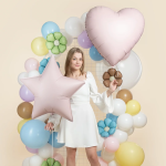 Шар (30''/76 см) Звезда, Розовый, Сатин, 1 шт. в уп., 27499