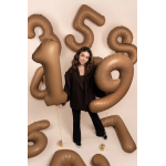 Шар (40''/102 см) Цифра, 7 Slim, Шоколад, Матовый, 1 шт., 901917MCH