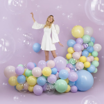 Шар (5''/13 см) Микро-сфера, Deco Bubble (синяя упаковка), Прозрачный, Кристалл, 10 шт. в уп., 5503100