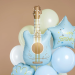 Шар (35''/89 см) Фигура, Гитара, Голубой, 1 шт., 26762