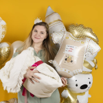 Шар (23''/58 см) Фигура, Боди для малыша, Ванильное золото, 1 шт. в уп., 23533