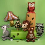 Шар 3D (18''/46 см) Фигура на подставке, Лесная Сова, 1 шт. в уп., 23848