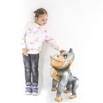 Шар (22''/56 см) Фигура 3D, Обезьяна Горилла, Серый, 1 шт. в уп., 19573