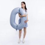Шар (40''/102 см) Цифра, 0 Slim, Небесный, 1 шт. в уп., 941094