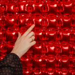 Шар (55''/140 см) Сердце, надув воздухом, Красный, Металлик, 1 шт. в уп., 617747P