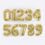 Шар (40''/102 см) Цифра, 4, Белое золото, Металлик, 1 шт. в уп., 24024