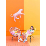 Шар (46''/117 см) Фигура, Леопард, Розовый, 1 шт., 19622