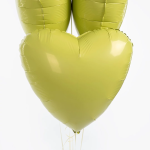 Шар (19''/48 см) Сердце, Мистик, Лимон, Сатин, 1 шт., 221738